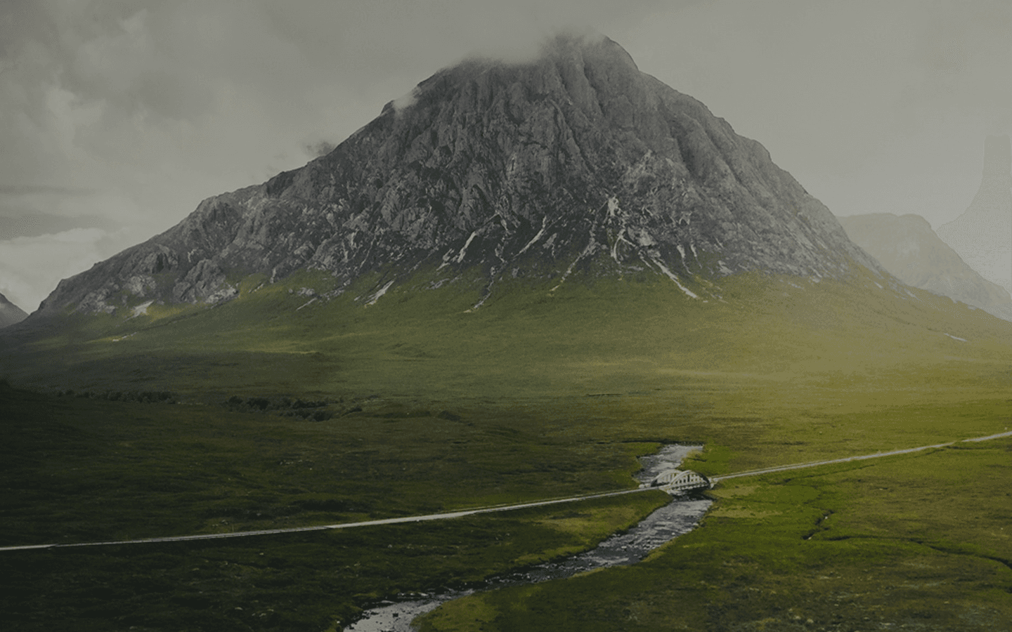Dramatic mountain landscape backdrop